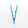 Single-Use Tweezer Forceps, Flat Square Tips, Blue - 15502 - Qosina Corp.