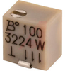 Trimmer, Cermet, Sealed, 11-Turn, 4mm Square, SMD, 0.25 W, 100 Ohm, 10% - 70154162 - Allied Electronics, Inc.