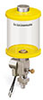 Yellow Color Key, Clear View Single Feed Electro Lubricator, 1 pt Acrylic Reservoir, 1/8” Female NPT Outlet, 5/8”-18 Thread for Remote Mounting, 24VDC - B5160-016AB024DRYW - Oil-Rite Corp.