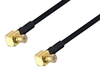 MCX Plug Right Angle to MCX Plug Right Angle Cable 12 Inch Length Using PE-SR405FLJ Coax with 180 Deg. Clock - PE3C0965/PH180-12 - Pasternack