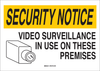 Brady Bradytuff B-401 High Impact Polystyrene Rectangle White Alarm / Surveillance Notice Sign - 20 in Width x 14 in Height - 95496 - 754476-95496 - R. S. Hughes Company, Inc.