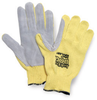 Honeywell Bull Dog Gray/Yellow Split Kevlar/Leather Cut-Resistant Gloves - ANSI 4 Cut Resistance - Uncoated - 801462-187601 - 801462-187601 - R. S. Hughes Company, Inc.