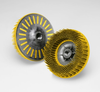 3M Scotch-Brite Ceramic BD-ZB Bristle Disc - Medium Grade - Threaded Arbor Attachment - 4 1/2 in Outside Diameter - 24242 - 048011-24242 - R. S. Hughes Company, Inc.