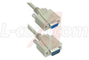 Reversible Hardware Molded Cable, DB9 Male/Female 2.5ft - 70126232 - Allied Electronics, Inc.