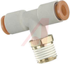 Tee; 1/8 in.; 10-32 UNF; UNF; 7 mm (Hex.); 15.3 mm x 2; 2.5 mm (Min.); 8.4 mm - 70070368 - Allied Electronics, Inc.