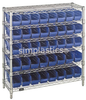 Storage Shelving with Bins - WR6-36-1236-101 - Simplastics