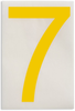 Brady Toughstripe B-514 Yellow Indoor Polyester Number Label - 6 in Width - 8 in Height - 8 in Character Height - Printed Msg = 7 - 121894 - 754473-71135 - R. S. Hughes Company, Inc.