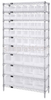 Storage Shelving with Bins - WR10-230240CL - Simplastics