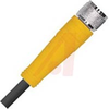 Cordset, M8 Picofast, Female Straight, 6 Wire, 2 Meters, PVC, Yellow - 70034648 - Allied Electronics, Inc.
