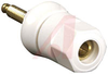 Binding Post, Single; Standard Nut; 30 A; 1000 V; Gold Plated Brass; White; Hex - 70120822 - Allied Electronics, Inc.