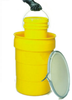 Sellars Yellow High Density Polyethylene 30 gal Spill Containment Drum - 28 1/4 in Height - 21 3/4 in Overall Diameter - 90510 - SELLARS 90510 - R. S. Hughes Company, Inc.