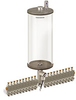 Levelux Clear View Multiple Feed Electro Lubricator, 1 gal Acrylic Reservoir, 20 Feeds, 1/8