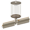 Clear View Multiple Feed Manual Lubricator, 1/2 gal Pyrex Reservoir, 20 Feeds, 1/8