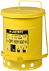 Justrite Yellow Steel 6 gal Safety Can - 15 7/8 in Height - 11 7/8 in Overall Diameter - 697841-00220 - 697841-00220 - R. S. Hughes Company, Inc.
