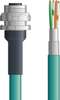 C5E011F05 - LAPP ETHERLINE® Industrial Cordsets 26 AWG / 4 pair CAT5e - Teal Polyurethane (PUR) - M12 Female Bulkhead / Wire Leads connectors - 5m - OLFC5E011F05 - Lapp Tannehill
