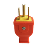3-Prong Straight Plug, 15 Amp 125 Volt 5-15P Orange - 4501 - Suzhou Ele Mfg Co., Ltd.