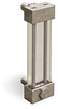 Broad Face Nylon Liquid Level Gage with Drain Plug, 6” Centerline, Barbed Outlets for 5/8