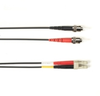 1-m, ST-LC, 50-Micron, Multimode, Plenum, Black Fiber Optic Cable -- FOCMP50-001M-STLC-BK - Image