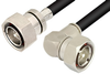 7/16 DIN Male to 7/16 DIN Male Right Angle Cable 48 Inch Length Using RG214 Coax - PE38584-48 - Pasternack