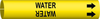 Brady Bradysnap-On B-915 Black on Yellow Plastic Snap-On Pipe Marker - 1/2 in Character Height - Printed Msg = WATER with Right Arrow - 4154-A - 754476-44968 - R. S. Hughes Company, Inc.