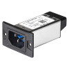 IEC Appliance Inlet C14 or C18 with Filter, high attenuation, Screw-on mounting -- 5180 - Image