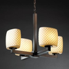 POR-8829-30-CHKR-DBRZ Mid. Chandeliers-Glass Up - 670638 - Capital Lighting, Inc.