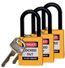 Yellow Nylon Shackle Safety Padlocks - 123336 - Brady Corporation