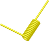 Coiled Flexible Tubing, 90 Shore A, Yellow Opaque - AP02TC122POYW - ARKPLAS