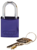 Brady Compact Aluminum Padlock Purple Keyed Different -- 133277