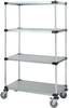 Stem Caster Cart, 4 Solid Shelves; Height Quantum Storage - 42AC5168 - Newark, An Avnet Company