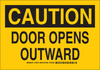 Brady B-555 Aluminum Rectangle Yellow Door, Gate & Pathway Sign - 10 in Width x 7 in Height - TEXT: CAUTION - 124671 - 754473-72242 - R. S. Hughes Company, Inc.