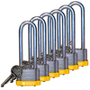 Yellow Key Retaining Steel Padlocks - 123239 - Brady Corporation