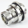 7/16 DIN Female (Jack) to 7/16 DIN Female (Jack) Bulkhead Adapter, Tri-Metal Plated Brass Body, 1.15 VSWR -- SM3387 - Image