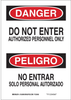Brady B-120 Fiberglass Reinforced Polyester Rectangle White Restricted Area / No Trespassing Sign - 14 in Width x 20 in Height - Language English / Spanish - 39504 - 754476-39504 - R. S. Hughes Company, Inc.