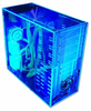 Logisys Pre-Assembled Blue UV Reactive Acrylic Case - 16166 - Xoxide