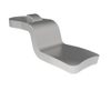 Quarter-Turn Cam Latch Cam, 30mm  Grip, 316 Stainless Steel, Electropolished - E5-9016 - Southco