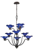 10186/9COB Mid. Chandeliers-Glass Up - 607186 - Capital Lighting, Inc.