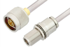 N Male to N Female Bulkhead Cable 24 Inch Length Using PE-SR401AL Coax - PE3993-24 - Pasternack