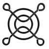 40mm Wire Form Fan Guard, Black E.D. Finish - 08149-02 - Qualtek Electronics Corp.