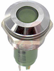 Indicator,Pnl-Mnt;LED;Green;1200mcd;19mm;24VAC/VDC;Satin Chrome;44.5mm;-25degC;6 - 70011672 - Allied Electronics, Inc.