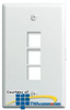 Legrand - On-Q 1-Gang, 3-Port Wall Plate - WP3403-WH - TelephoneStuff.com