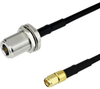 SMA Male to N Female Bulkhead Cable LMR-200-FR Coax in 6 Inch - FMC0211202-06 - Fairview Microwave Inc.