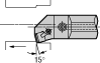 Square Positive Rake 15° Lead - Style K for Carbide Inserts - Greenleaf Corporation