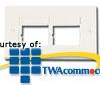 Siemon Double Gang British CT Faceplates for Two CT.. - CTE4-FP-02 - TelephoneStuff.com