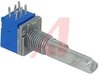 Pot;Carbon;Rest 1 Kilohms;Horizontal;Linear;Pwr-Rtg 0.05W;Shaft Dia 0.236in -- 70153289