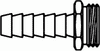 Brass Garden Hose Long Shank Hose Barb to Male GHT -- 4144-L-08-12 - Image