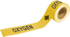 Brady Pipe Markers-To-Go B-736 Yellow Plastic Self-Adhesive Pipe Marker - 1 in Height - 8 in Length - Printed Msg = OXYGEN - 20454 - 754473-20454 - R. S. Hughes Company, Inc.