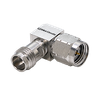 RF Adapter Right-Angle 1.85mm Male to 2.4mm Female DC - 50GHz 50Ω - 185MR-24F+ - Mini-Circuits