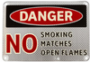 Brady Aluminum Rectangle White Smoking Not Permitted Sign - 10 in Width x 7 in Height - TEXT: NO SMOKING - 102492 -- 754473-01020 - Image