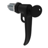 Quarter-Turn Cam Latch, Key Locking , L-Handle, Pad Locking, Sealed, Zinc Alloy, Powder Coat, Black - E5-7A-715-UU1-13 - Southco